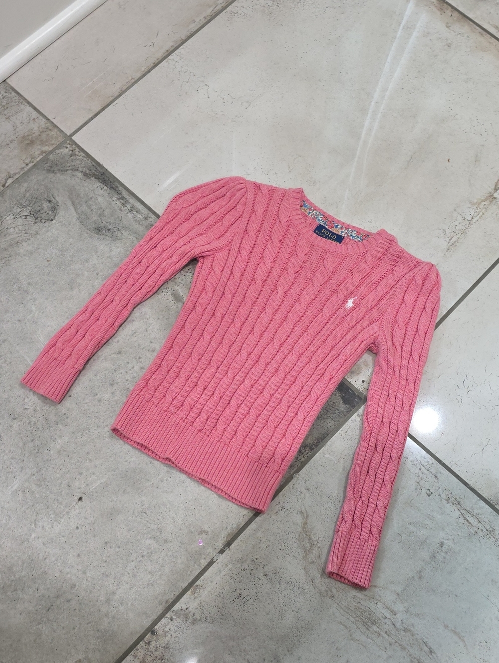 Polo Ralph Lauren Pink Cable Knit Sweater - Girls 6